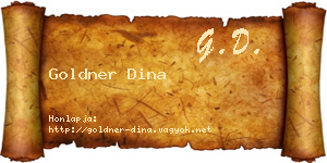 Goldner Dina névjegykártya